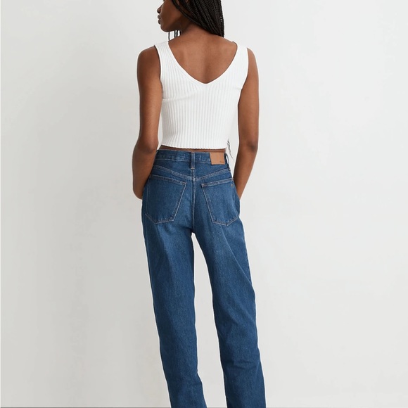 NWT! Madewell Baggy Straight Jeans in Dark Worn Indigo Wash - Picture 3 of 10